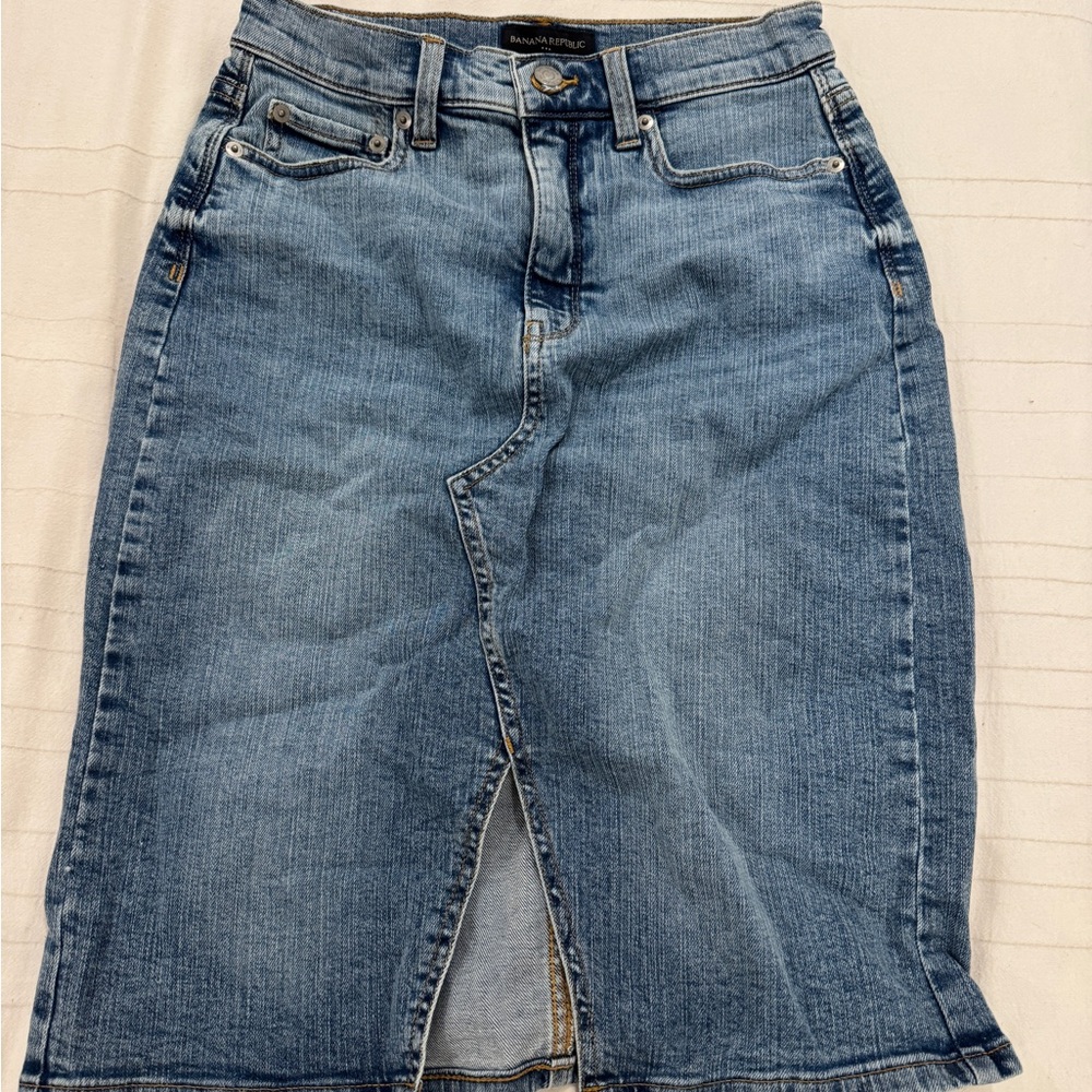 Banana Republic Denim Blue Skirt
